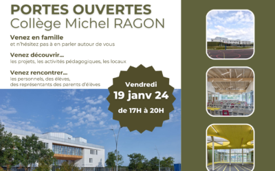 Portes ouvertes du Collège Michel RAGON-Vendredi 19 janvier 2024 de 17h à 20h