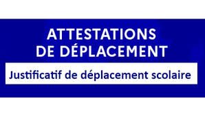 Justificatif de déplacement scolaire